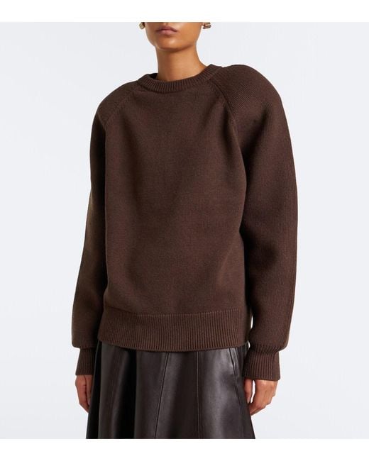 Frankie Shop Brown Lina Wool-Blend Sweater