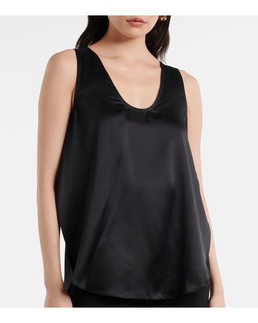 Max Mara Black Filly Silk Tank Top