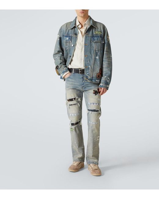 Amiri Blue Vintage Pegasus Jacket for men