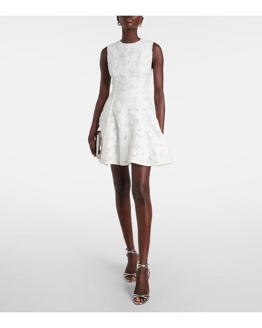 Jonathan Simkhai White Sylvia Jacquard Minidress