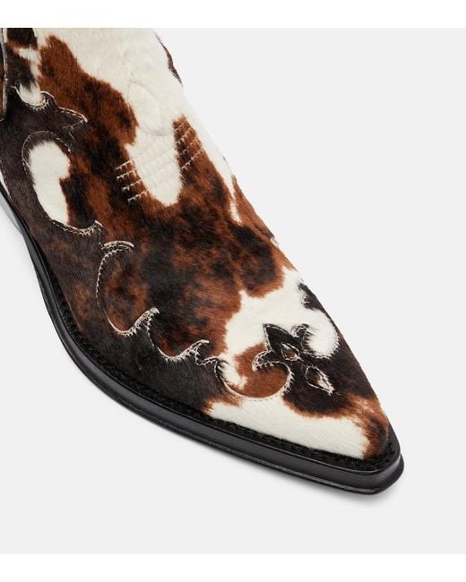 Gabriela Hearst Brown Cassidy Calf Hair Cowboy Boots