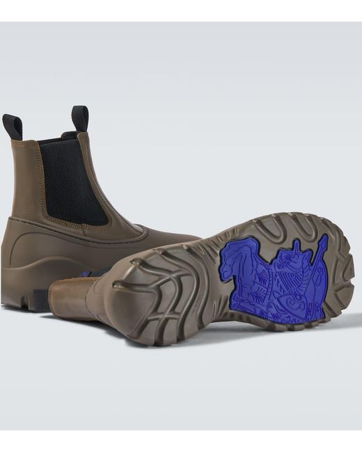 Burberry Chelsea Boots Aus Leder in Brown für Herren