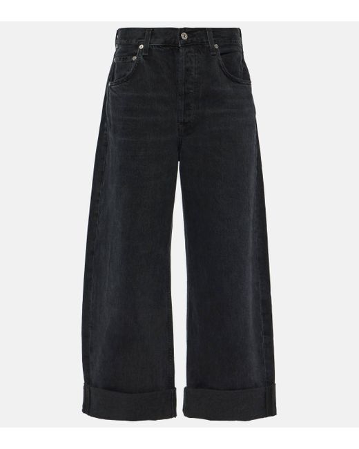 Citizens of Humanity Blue Ayla High-rise Wide-leg Jeans