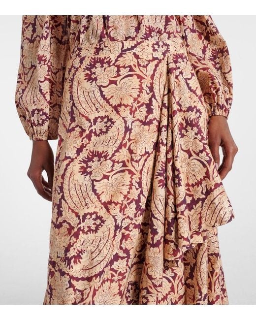 Ulla Johnson Multicolor Sabina Printed Cotton-Blend Maxi Skirt