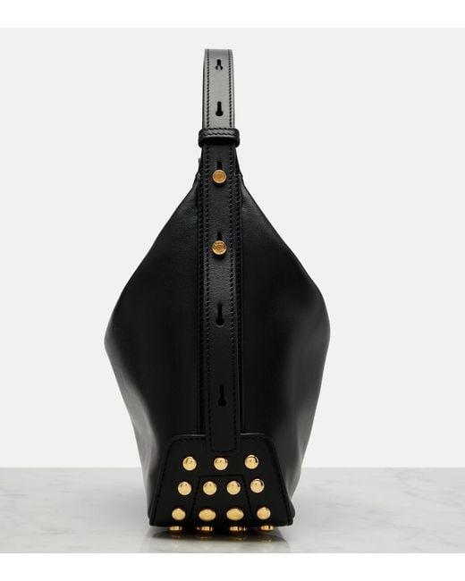 Tod's Black Metal Dots Mini Leather Shoulder Bag