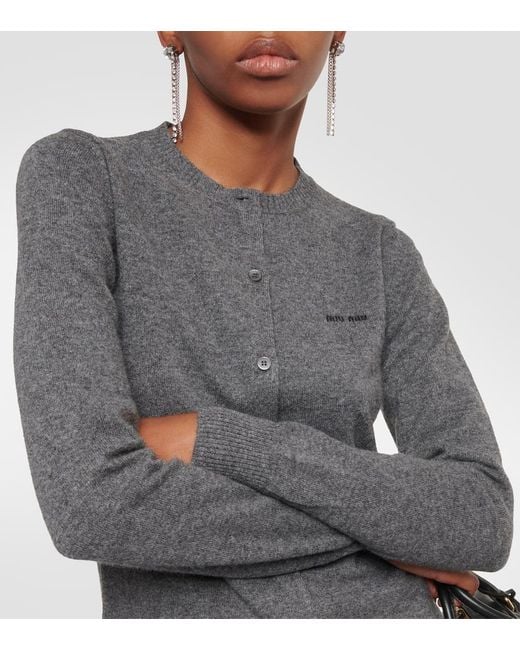 Miu Miu Blue Cashmere Cardigan