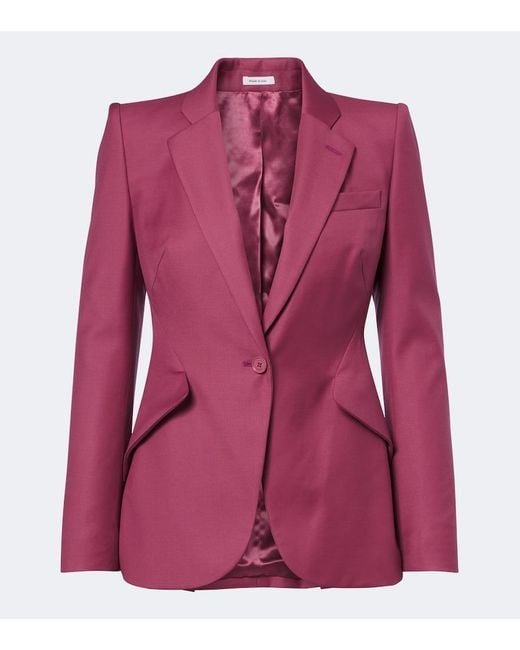 McQueen Purple Wool Blazer