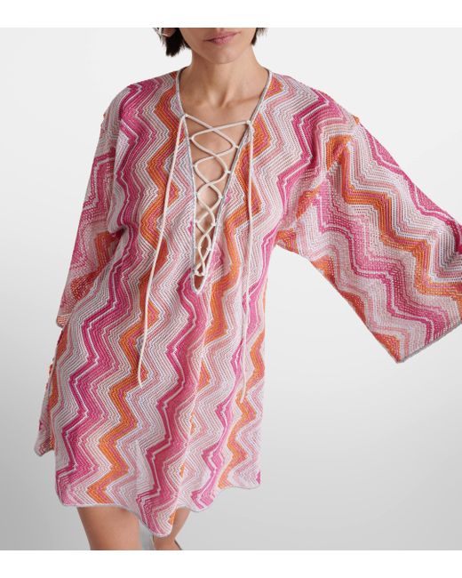 Missoni Pink Lame Beach Cover-up