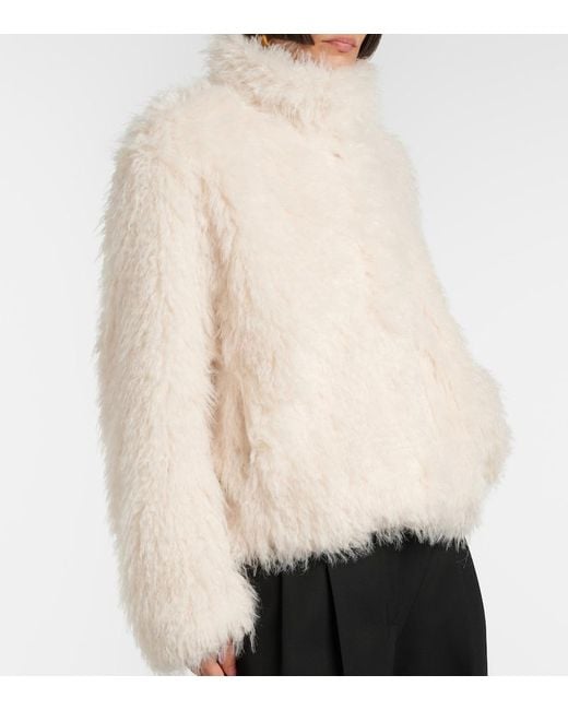 Vince White Shaggy Jacket