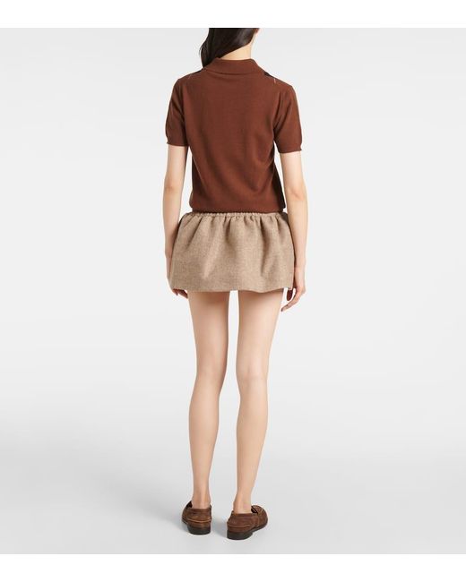 Minigonna di Miu Miu in Natural