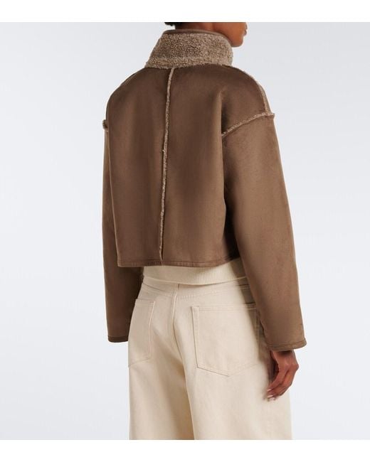 Velvet Brown Esme Teddy-Lined Cropped Jacket