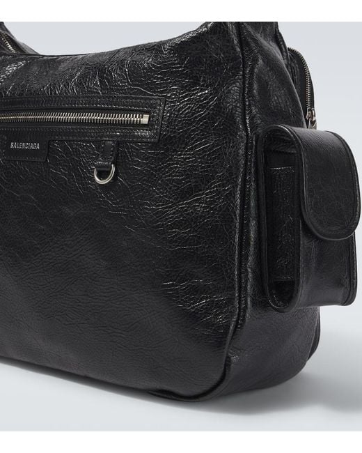Borsa A Tracolla Superbusy di Balenciaga in Black da Uomo