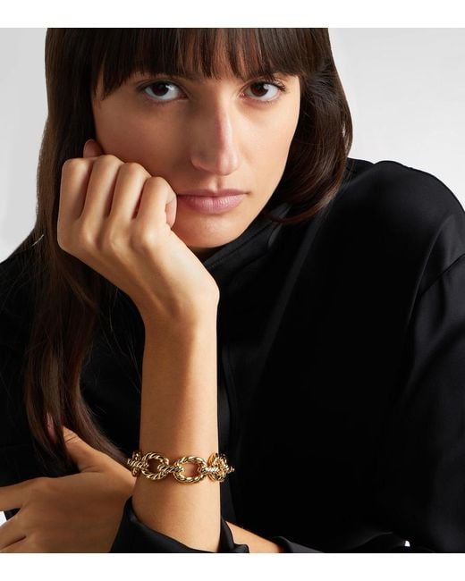 David Yurman Metallic Sculpted Cable 18Kt Chain Bracelet