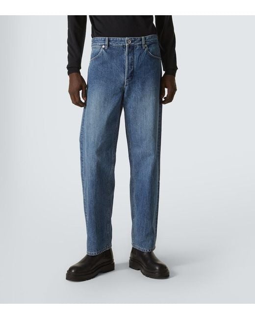 Jil Sander Blue Faded Straight Jeans for men