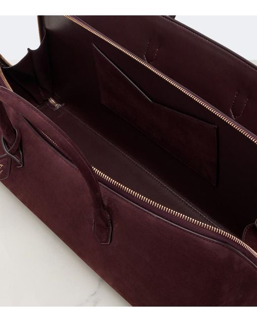 Alaïa Red Delta Medium Suede Top-Handle Bag