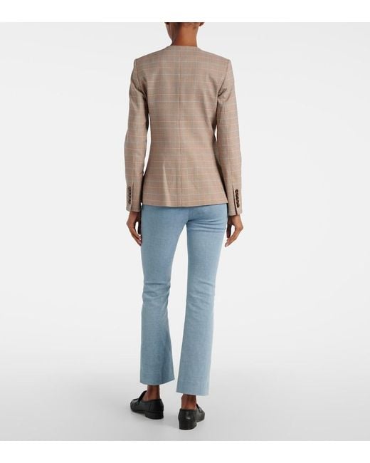 Veronica Beard Natural Orrin Plaid Blazer