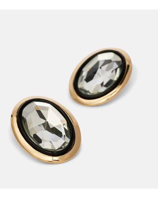 Self-Portrait Metallic Crystal-Embellished Eariings