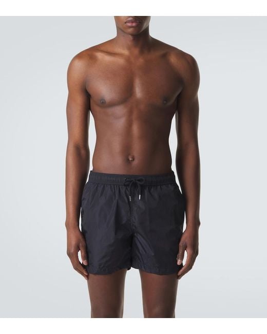 Moncler Blue Logo Swim Trunks for men