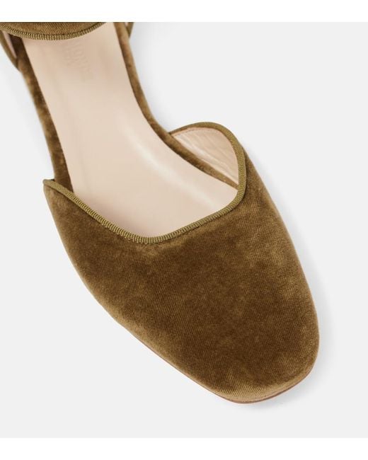 Le Monde Beryl Brown Velvet Flats