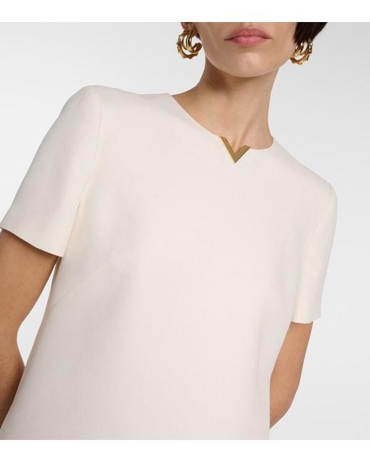 Valentino White Crepe Couture Minidress