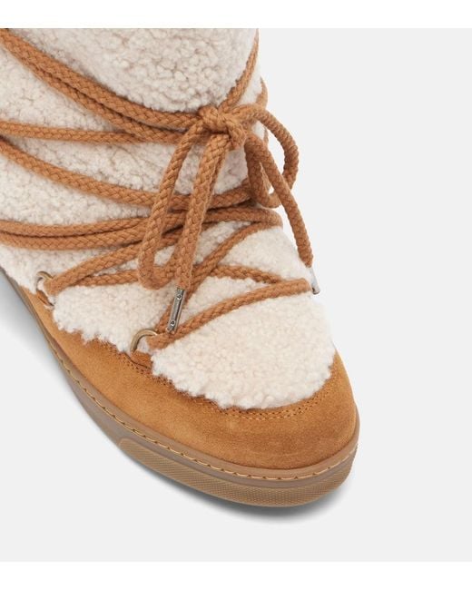 Isabel Marant Brown Nowles Shearling And Suede Snow Boots