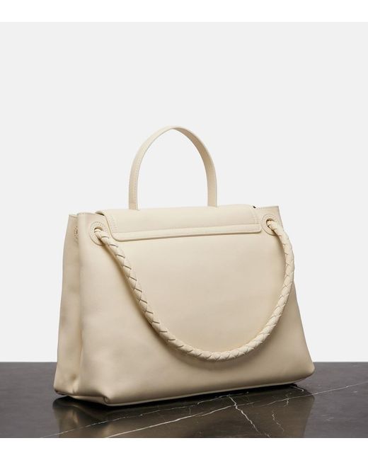 Bottega Veneta Natural Tote Bag Ciao Ciao Medium Aus Leder
