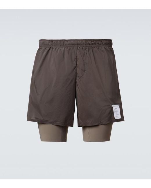 Satisfy Gray Techsilk 8" Running Shorts for men