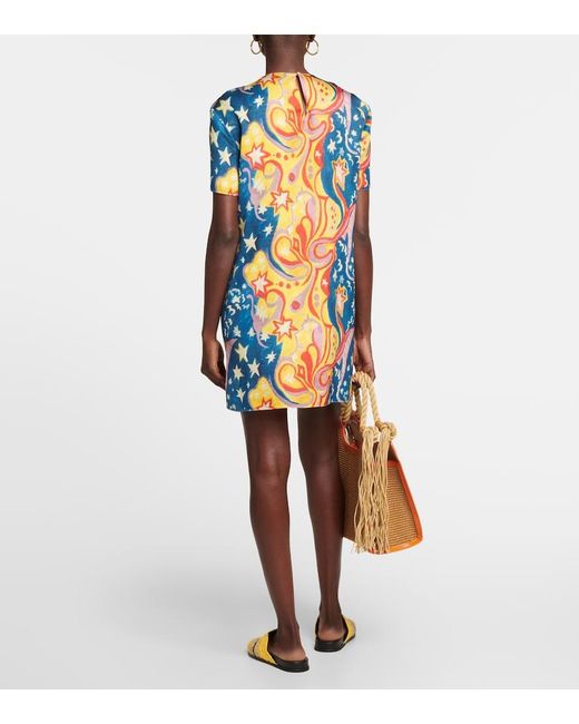 Marni Blue Printed Minidress