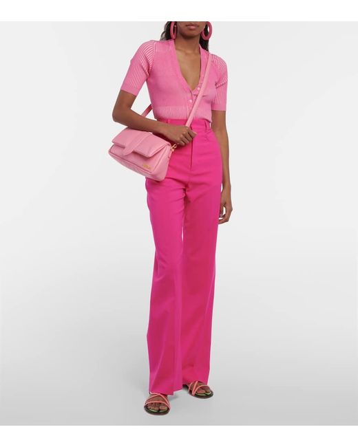 Jacquemus Multicolor Leder Sandalen mit Gold Logo Charme