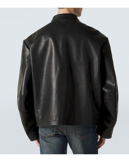 Gucci Black Horsebit Leather Jacket for men