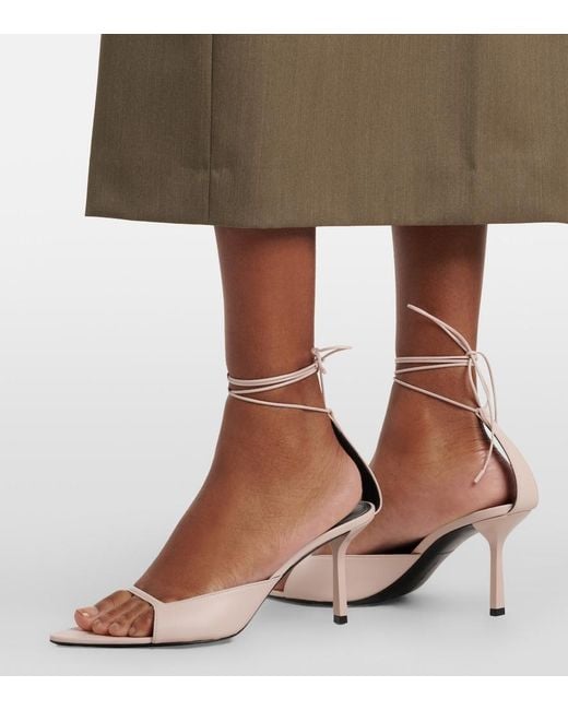 Victoria Beckham Metallic Eliza 75 Leather Sandals
