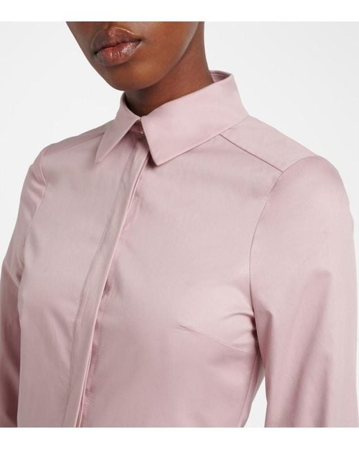 Safiyaa Pink Belisse Cotton Poplin Shirt Dress