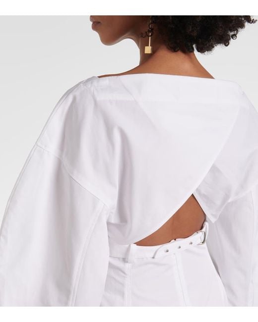 Jacquemus White La Robe Chemise Casaco Dress