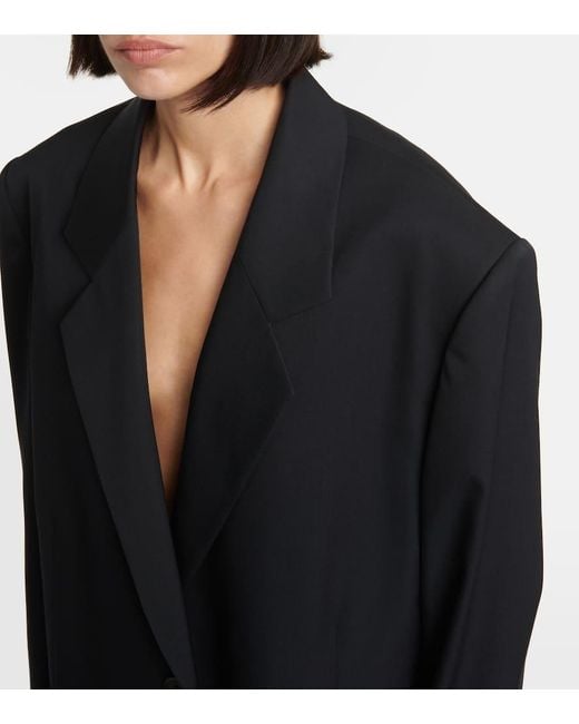 The Row Black Oversize-Mantel Primat Aus Wolle
