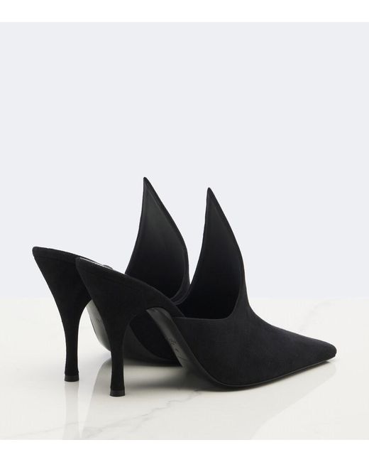 Alaïa Black Suede Mules