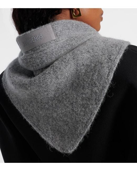 Jacquemus Gray Schal Gros Grain