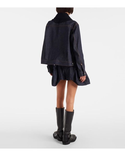 Sacai Blue Paneled Denim Jacket
