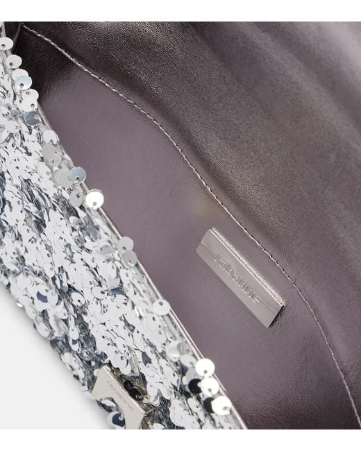Rabanne White Sparkle Sequined Shoulder Bag