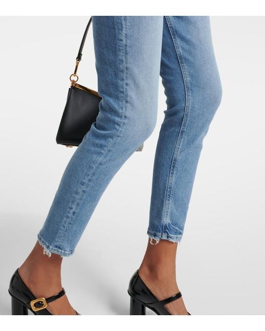 Agolde Blue Nico High-Rise Skinny Jeans