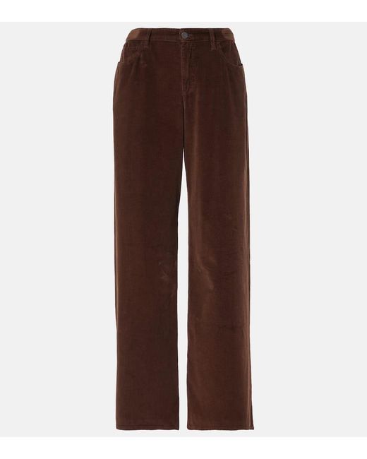 The Row Brown Eglitta Corduroy Wide-Leg Pants