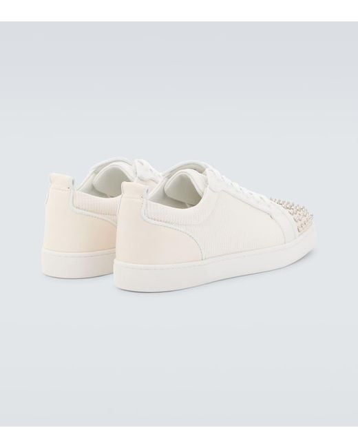 Christian Louboutin White Louis Junior Spikes Sneakers for men