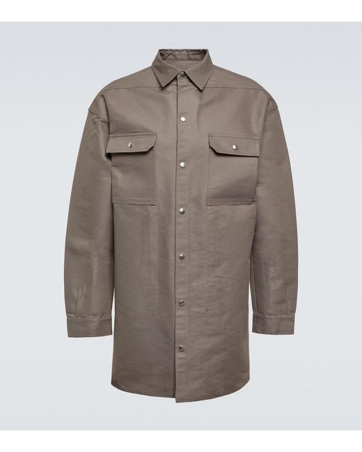 Rick Owens Brown Denim Overshirt for men