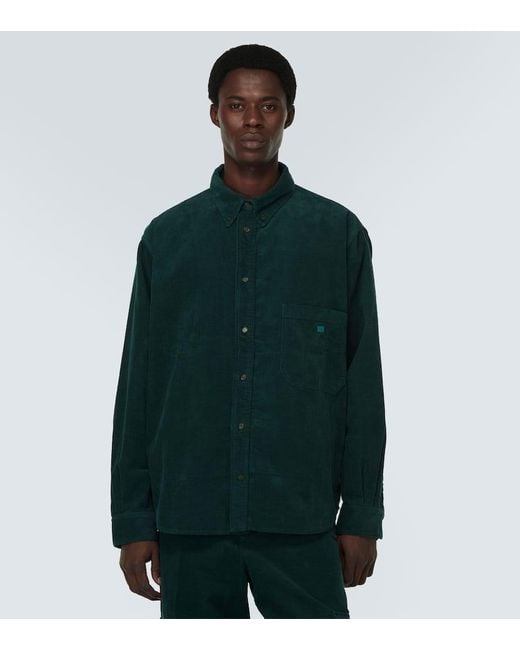 Acne Hemdjacke aus Baumwoll-Cord in Green für Herren