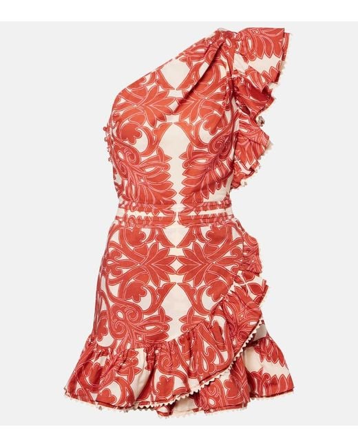 Poupette Red Minikleid Corinne Aus Baumwolle