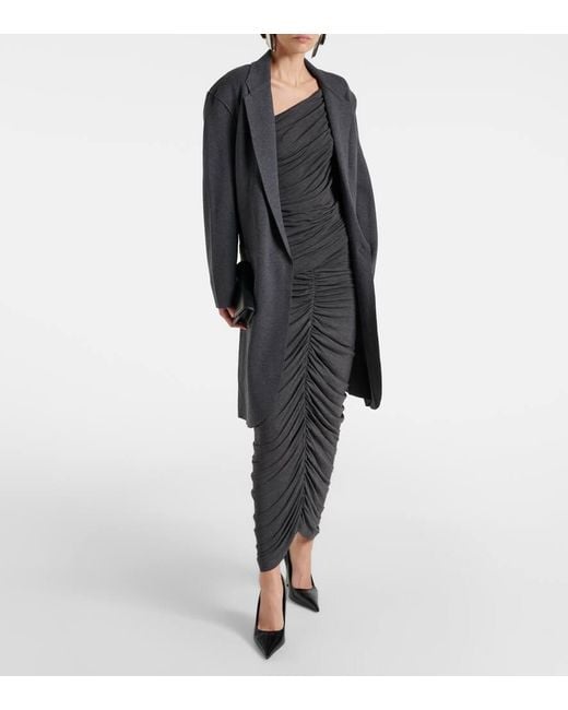 Abrigo Oversized De Mezcla De Algodon Norma Kamali de color Black