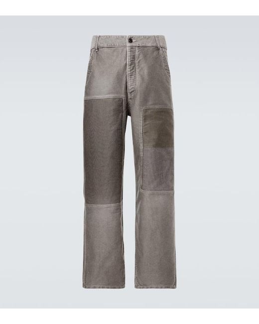 Visvim Gray Pastoral Striped Cotton Wide-Leg Pants for men