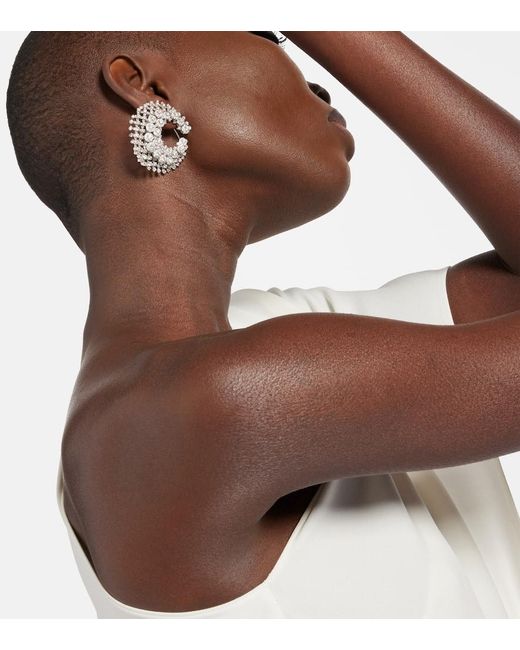 YEPREM White Clip-Ohrringe aus 18kt Weissgold mit Diamanten