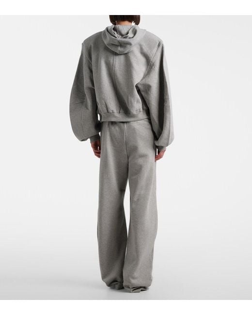 The Attico Gray Cotton Jersey Sweatpants