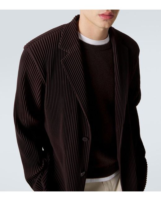 Homme Plissé Issey Miyake Black Tailored Pleats 2 Blazer for men