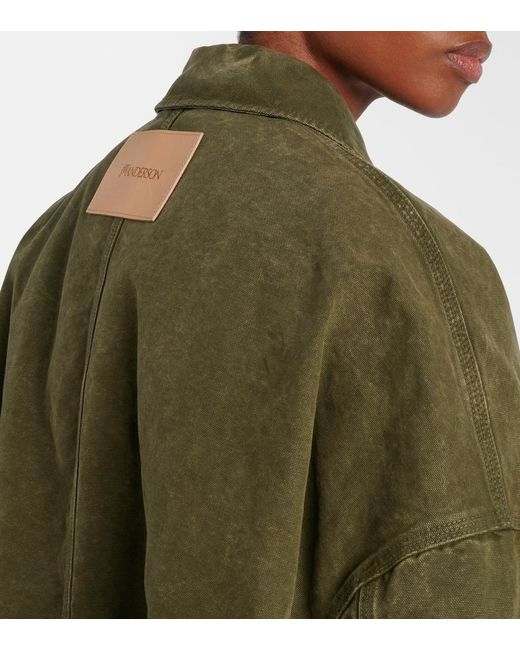 J.W. Anderson Green Oversized Cotton Bomber Jacket